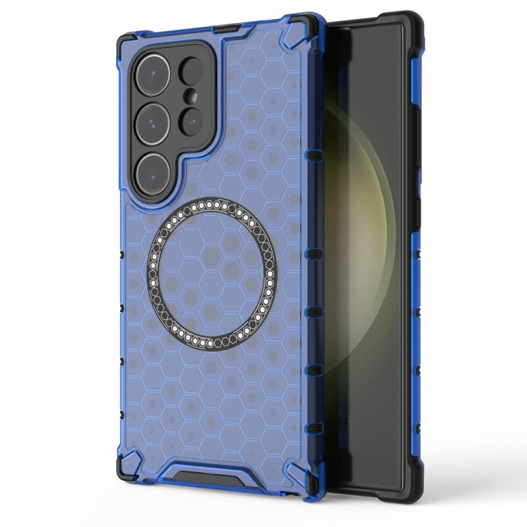 Honeycomb Magnetic Ring Shockproof Phone Case, For Samsung Galaxy S25 Edge 5G��������������������...