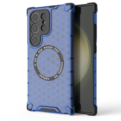 Honeycomb Magnetic Ring Shockproof Phone Case, For Samsung Galaxy S25 Edge 5G��������������������...