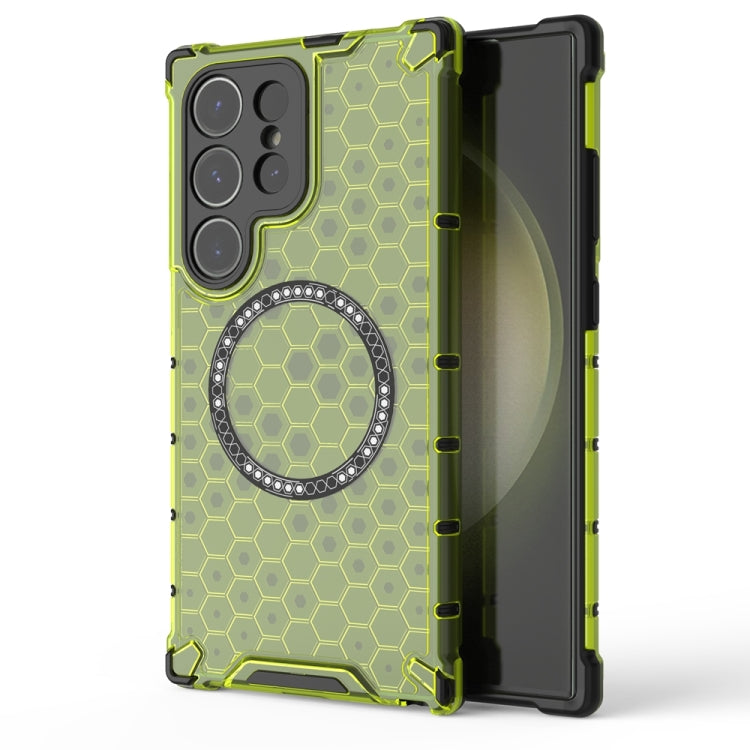Honeycomb Magnetic Ring Shockproof Phone Case, For Samsung Galaxy S25 Edge 5G��������������������...