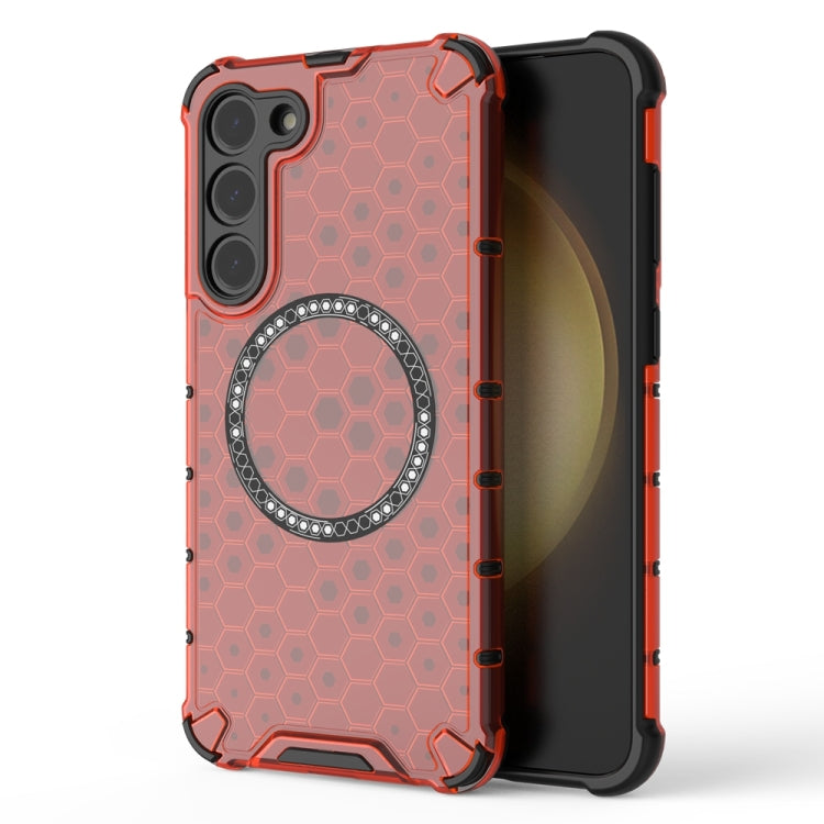Honeycomb Magnetic Ring Shockproof Phone Case, For Samsung Galaxy S25 Edge 5G��������������������...