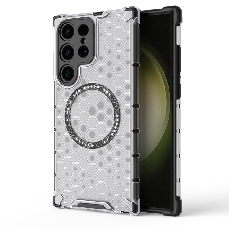 Honeycomb Magnetic Ring Shockproof Phone Case, For Samsung Galaxy S25 Edge 5G��������������������...