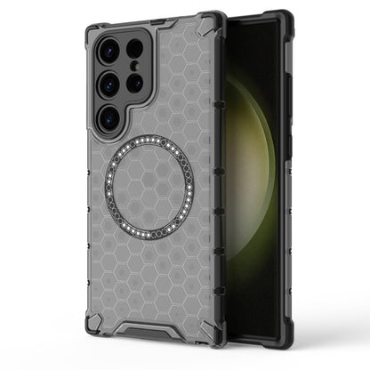 Honeycomb Magnetic Ring Shockproof Phone Case, For Samsung Galaxy S25 Edge 5G��������������������...