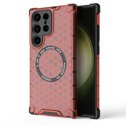Honeycomb Magnetic Ring Shockproof Phone Case, For Samsung Galaxy S25 Edge 5G��������������������...