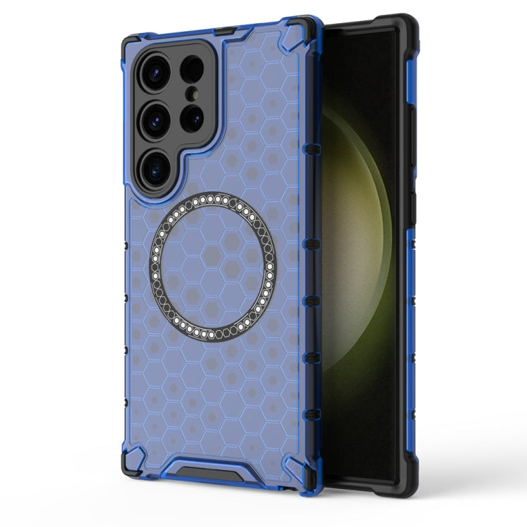 Honeycomb Magnetic Ring Shockproof Phone Case, For Samsung Galaxy S25 Edge 5G��������������������...
