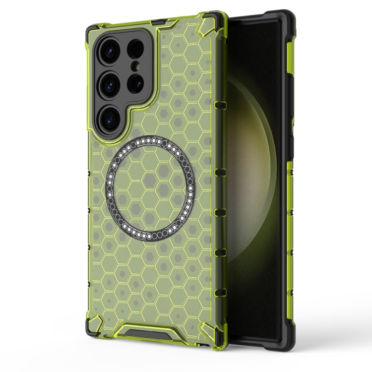 Honeycomb Magnetic Ring Shockproof Phone Case, For Samsung Galaxy S25 Edge 5G��������������������...