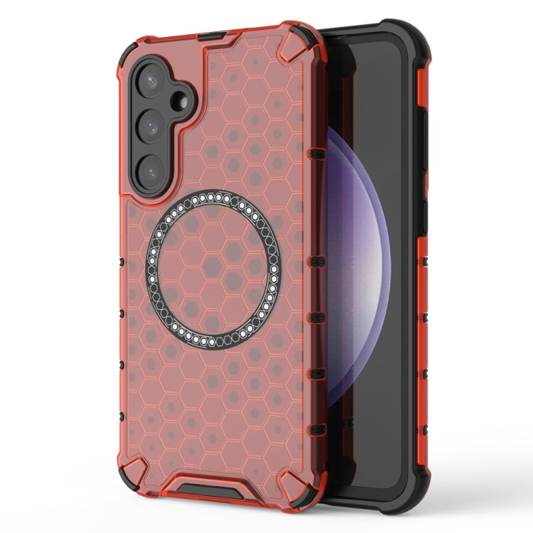 Honeycomb Magnetic Ring Shockproof Phone Case, For Samsung Galaxy S25 Edge 5G��������������������...