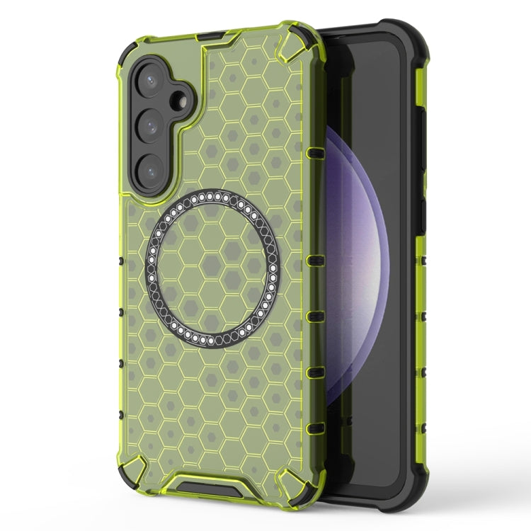 Honeycomb Magnetic Ring Shockproof Phone Case, For Samsung Galaxy S25 Edge 5G��������������������...