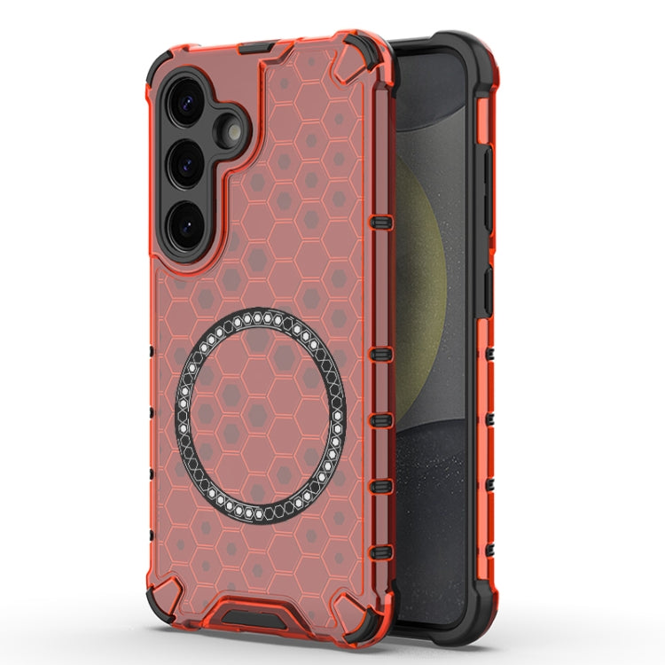 Honeycomb Magnetic Ring Shockproof Phone Case, For Samsung Galaxy S25 Edge 5G��������������������...