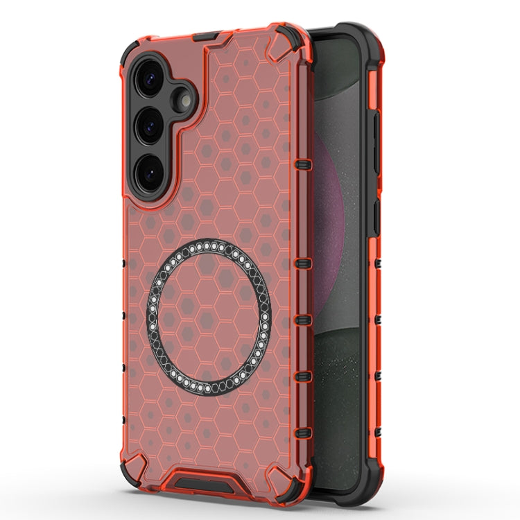 Honeycomb Magnetic Ring Shockproof Phone Case, For Samsung Galaxy S25 Edge 5G��������������������...