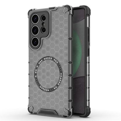 Honeycomb Magnetic Ring Shockproof Phone Case, For Samsung Galaxy S25 Edge 5G��������������������...