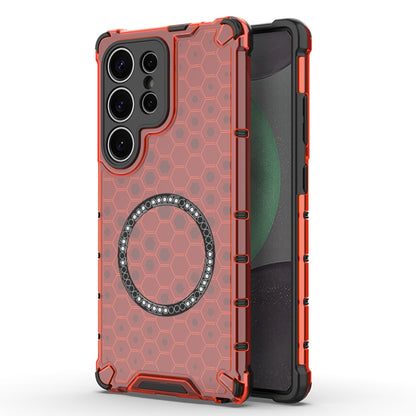 Honeycomb Magnetic Ring Shockproof Phone Case, For Samsung Galaxy S25 Edge 5G��������������������...