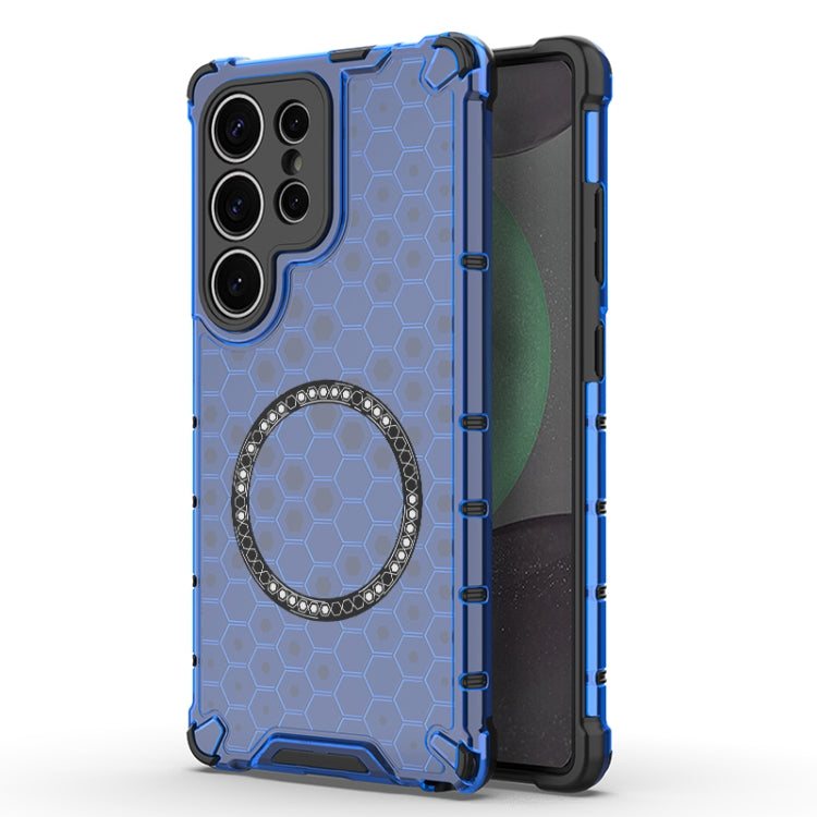 Honeycomb Magnetic Ring Shockproof Phone Case, For Samsung Galaxy S25 Edge 5G��������������������...