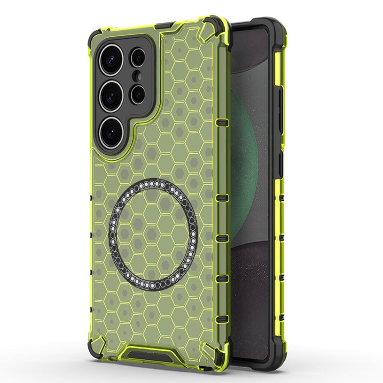 Honeycomb Magnetic Ring Shockproof Phone Case, For Samsung Galaxy S25 Edge 5G��������������������...