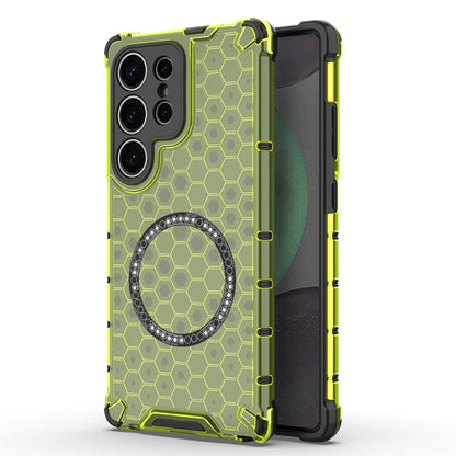 Honeycomb Magnetic Ring Shockproof Phone Case, For Samsung Galaxy S25 Edge 5G��������������������...