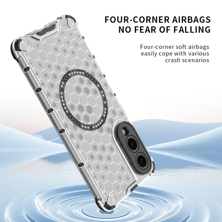 Honeycomb Magnetic Ring Shockproof Phone Case, For Samsung Galaxy S25 Edge 5G��������������������...