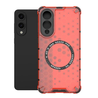 Honeycomb Magnetic Ring Shockproof Phone Case, For Samsung Galaxy S25 Edge 5G��������������������...