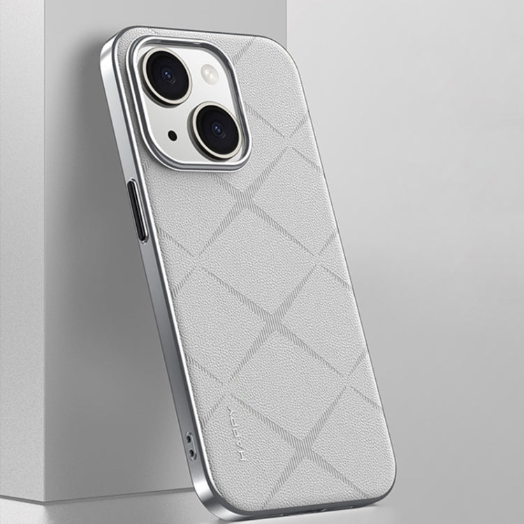Plain Leather PC Phone Case, For iPhone 16 Pro Max, For iPhone 16 Pro, For iPhone 16�������������...