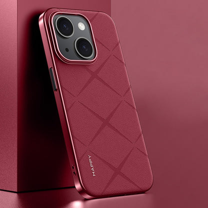 Plain Leather PC Phone Case, For iPhone 16 Pro Max, For iPhone 16 Pro, For iPhone 16�������������...