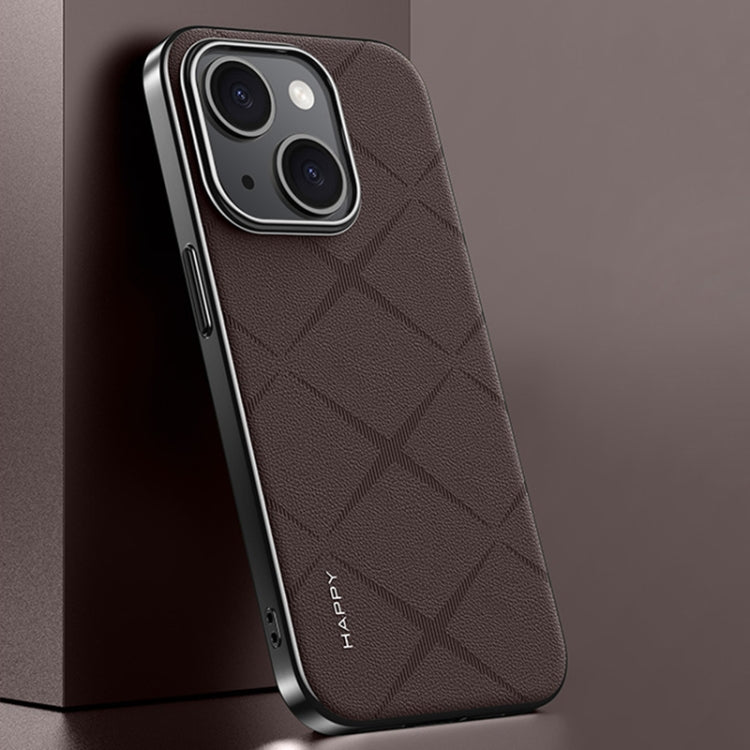Plain Leather PC Phone Case, For iPhone 16 Pro Max, For iPhone 16 Pro, For iPhone 16�������������...