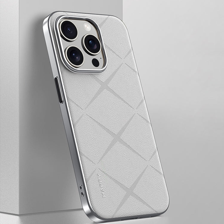 Plain Leather PC Phone Case, For iPhone 16 Pro Max, For iPhone 16 Pro, For iPhone 16�������������...