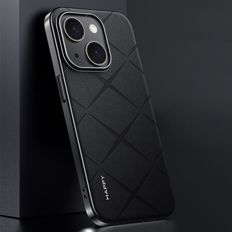 Plain Leather PC Phone Case, For iPhone 16 Pro Max, For iPhone 16 Pro, For iPhone 16�������������...