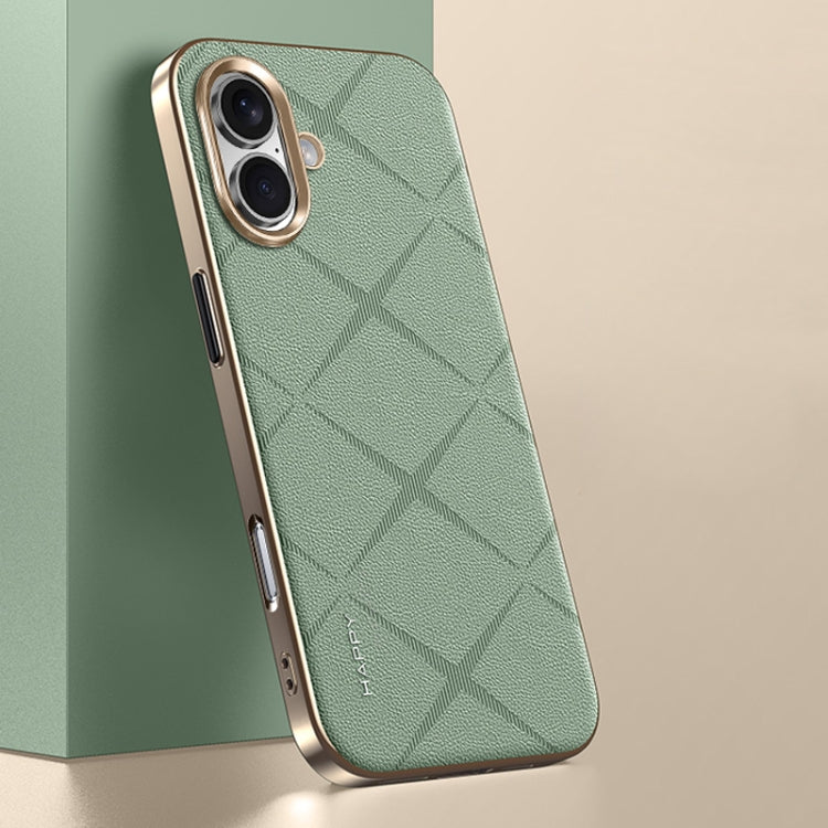 Plain Leather PC Phone Case, For iPhone 16 Pro Max, For iPhone 16 Pro, For iPhone 16�������������...