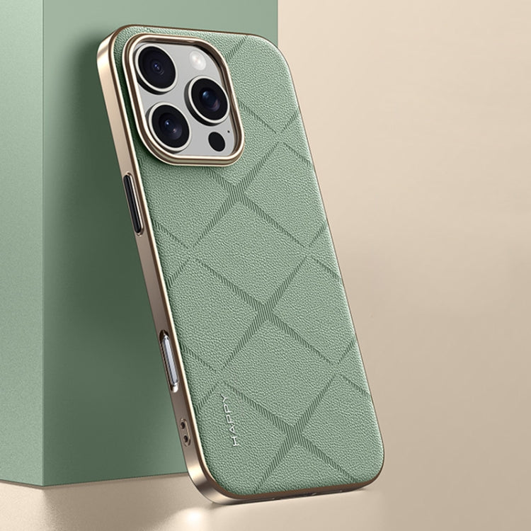 Plain Leather PC Phone Case, For iPhone 16 Pro Max, For iPhone 16 Pro, For iPhone 16�������������...