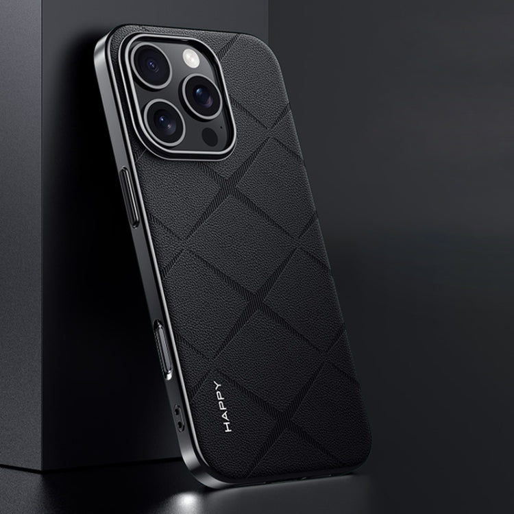 Plain Leather PC Phone Case, For iPhone 16 Pro Max, For iPhone 16 Pro, For iPhone 16�������������...