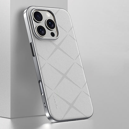 Plain Leather PC Phone Case, For iPhone 16 Pro Max, For iPhone 16 Pro, For iPhone 16�������������...
