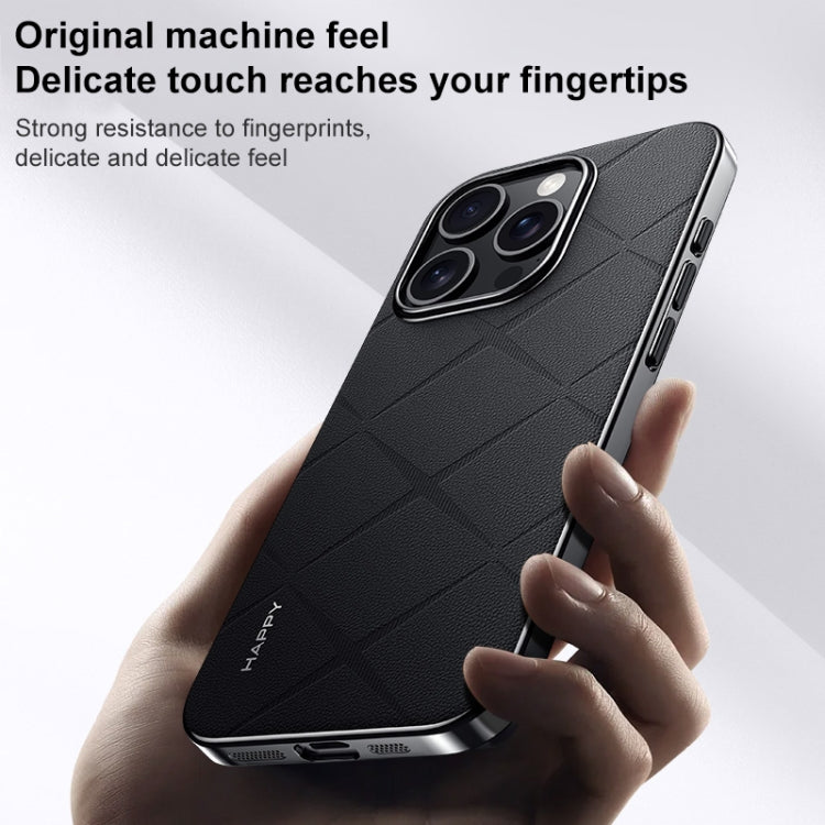 Plain Leather PC Phone Case, For iPhone 16 Pro Max, For iPhone 16 Pro, For iPhone 16�������������...
