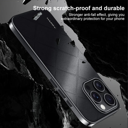 Plain Leather PC Phone Case, For iPhone 16 Pro Max, For iPhone 16 Pro, For iPhone 16�������������...