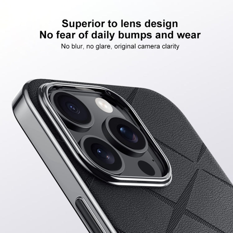 Plain Leather PC Phone Case, For iPhone 16 Pro Max, For iPhone 16 Pro, For iPhone 16�������������...