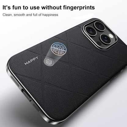 Plain Leather PC Phone Case, For iPhone 16 Pro Max, For iPhone 16 Pro, For iPhone 16�������������...