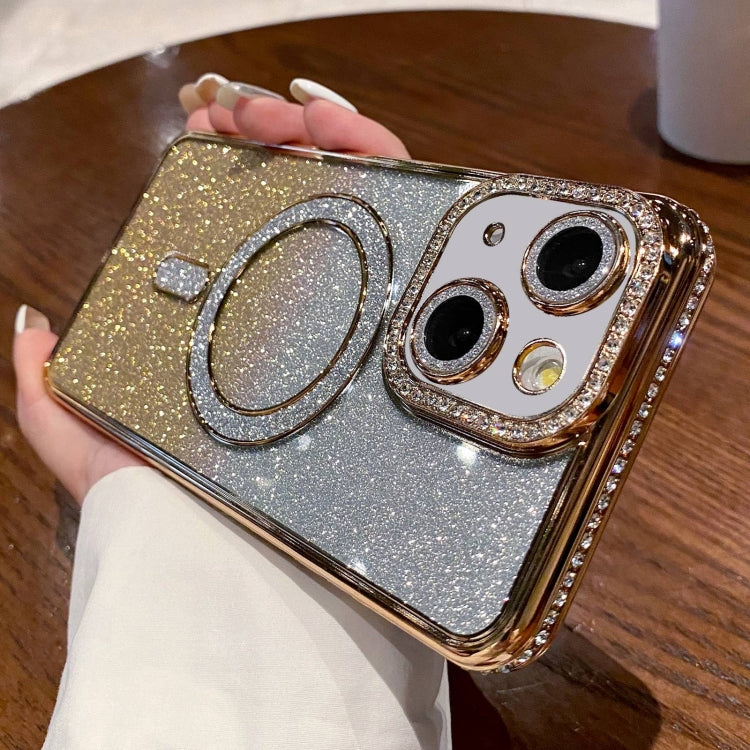 Diamond Gradient Glitter Plated MagSafe Phone Case, For iPhone 16 Pro Max, For iPhone 16 Pro�����...