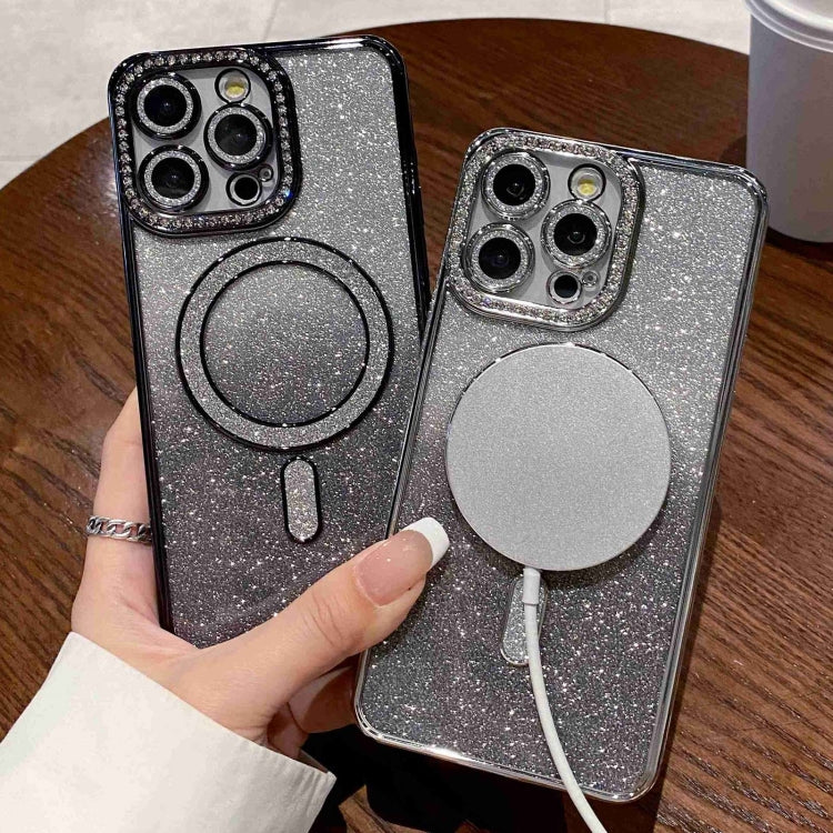 Diamond Gradient Glitter Plated MagSafe Phone Case, For iPhone 16 Pro Max, For iPhone 16 Pro�����...