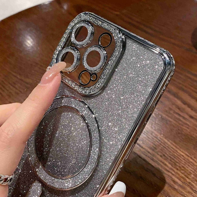 Diamond Gradient Glitter Plated MagSafe Phone Case, For iPhone 16 Pro Max, For iPhone 16 Pro�����...