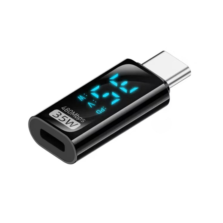 Charging Adapter with Digital Display, 8 Pin Male to Type-C Female 35W���������������������������...