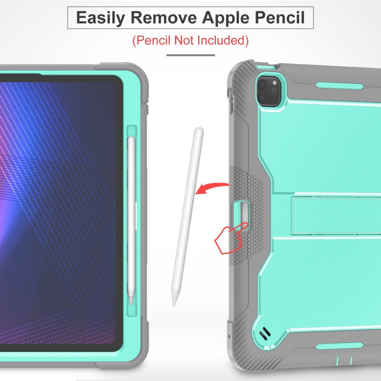 Shockproof Silicone Hybrid PC Tablet Case with Holder, For iPad Pro 13 2024, For iPad Air 13 2024...
