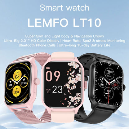 LEMFO LT10 2.01 inch TFT Screen Smart Watch Supports Bluetooth Call / Health Monitoring, Steel St...