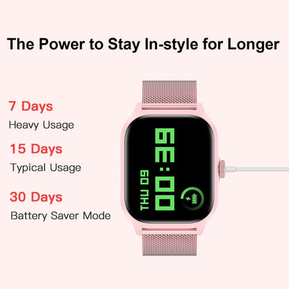LEMFO LT10 2.01 inch TFT Screen Smart Watch Supports Bluetooth Call / Health Monitoring, Steel St...