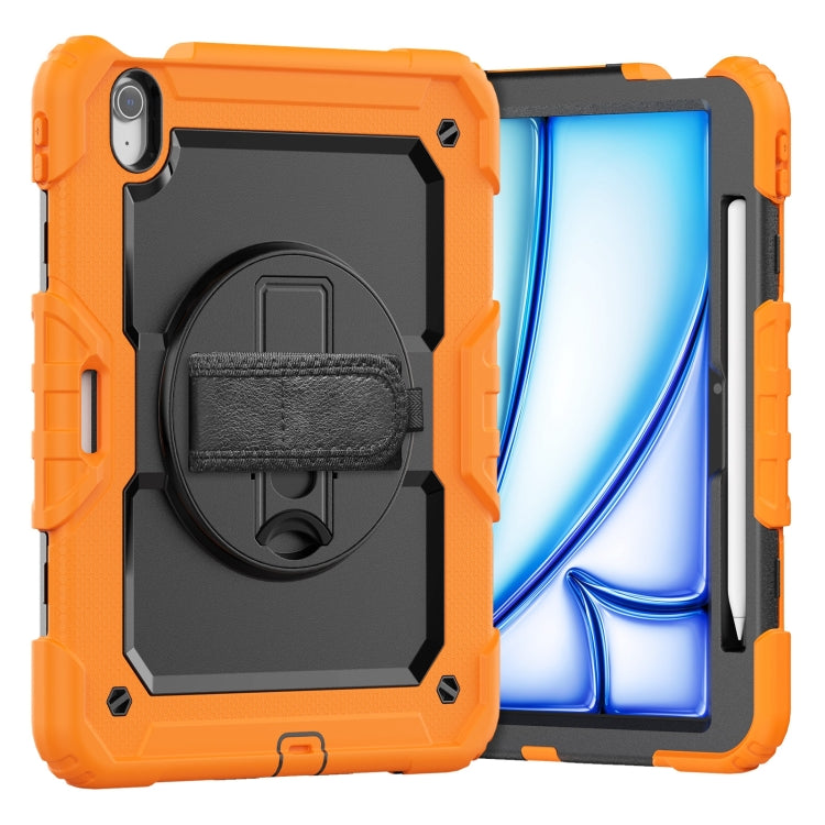 Turntable Holder Silicone Hybrid PC Tablet Case with Shoulder Strap, For iPad Air 11 2025 / 2024�...