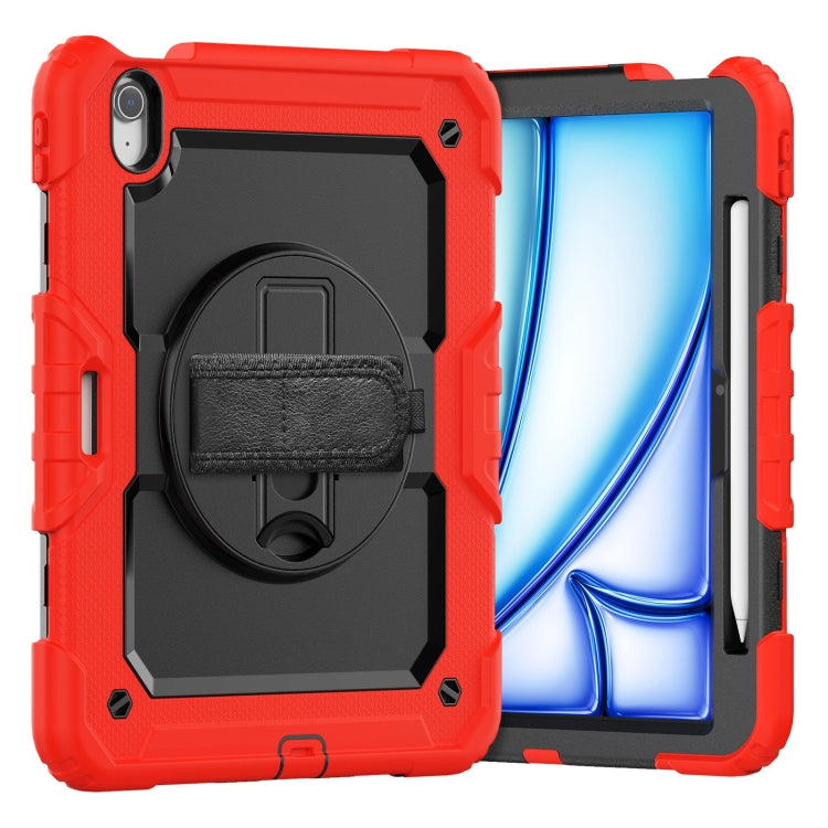 Turntable Holder Silicone Hybrid PC Tablet Case with Shoulder Strap, For iPad Air 11 2025 / 2024�...