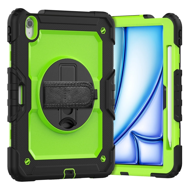 Turntable Holder Silicone Hybrid PC Tablet Case with Shoulder Strap, For iPad Air 11 2025 / 2024�...