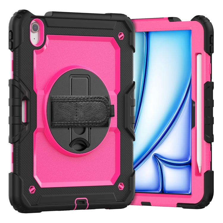Turntable Holder Silicone Hybrid PC Tablet Case with Shoulder Strap, For iPad Air 11 2025 / 2024�...