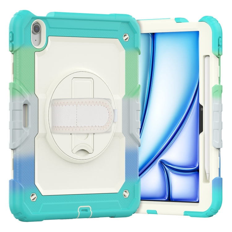 Turntable Holder Silicone Hybrid PC Tablet Case with Shoulder Strap, For iPad Air 11 2025 / 2024�...
