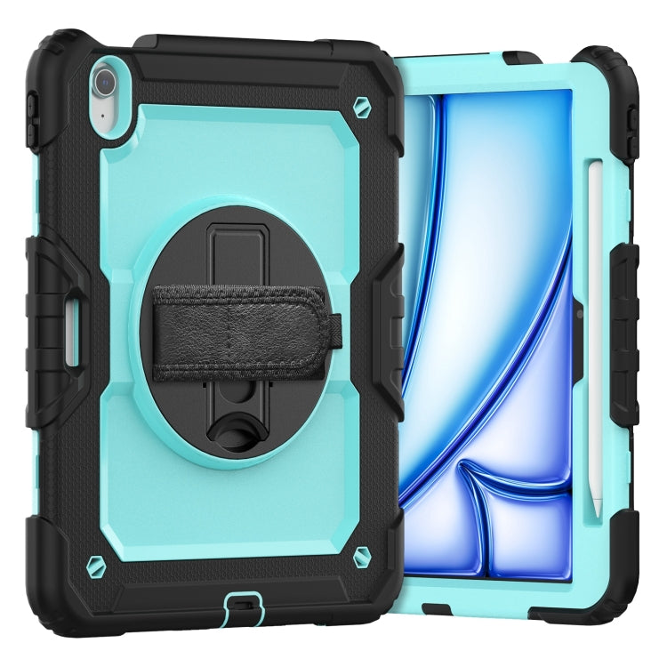 Turntable Holder Silicone Hybrid PC Tablet Case with Shoulder Strap, For iPad Air 11 2025 / 2024�...