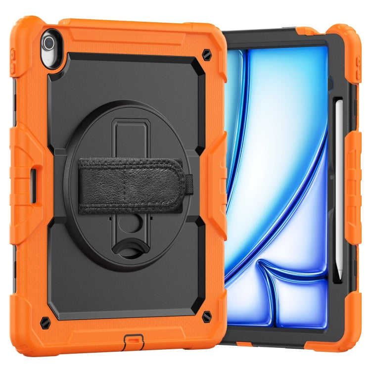 Turntable Holder Silicone Hybrid PC Tablet Case with Shoulder Strap, For iPad Air 11 2025 / 2024�...