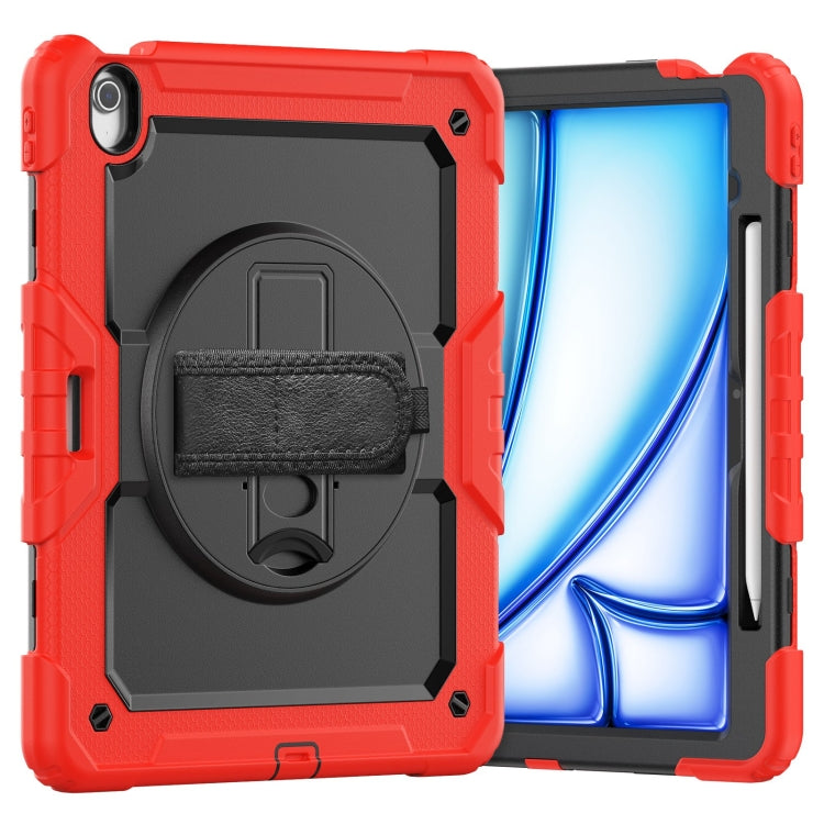 Turntable Holder Silicone Hybrid PC Tablet Case with Shoulder Strap, For iPad Air 11 2025 / 2024�...