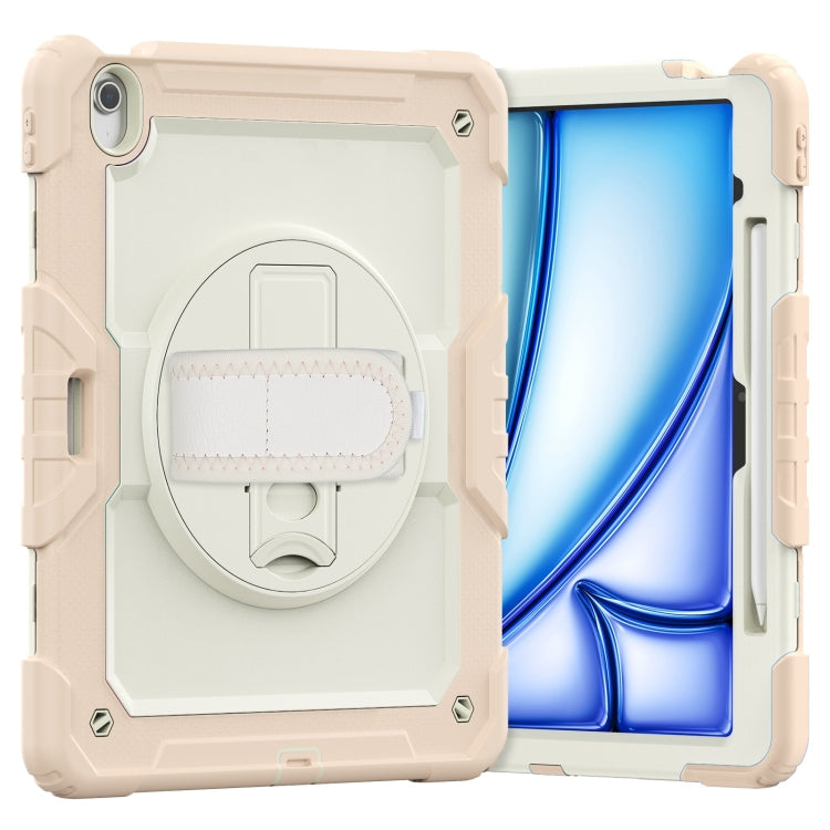 Turntable Holder Silicone Hybrid PC Tablet Case with Shoulder Strap, For iPad Air 11 2025 / 2024�...