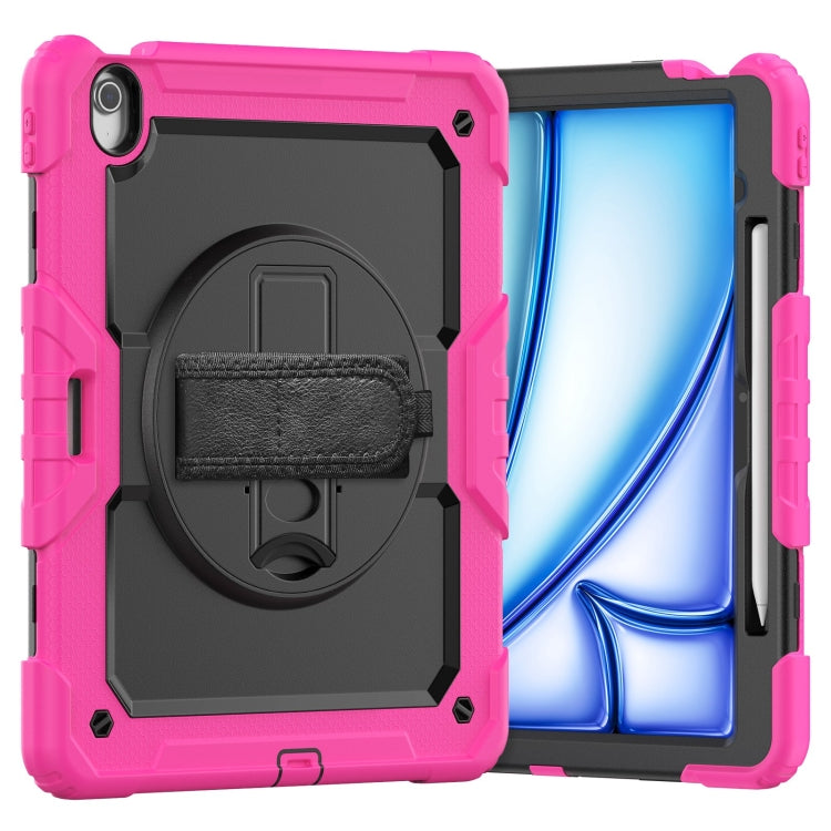 Turntable Holder Silicone Hybrid PC Tablet Case with Shoulder Strap, For iPad Air 11 2025 / 2024�...